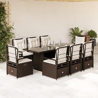 7-Delige Tuinset Met Kussens Poly Rattan