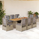7-Delige Tuinset Met Kussens Poly Rattan