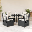 5-Delige Tuinset Met Kussens Poly Rattan