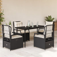 5-Delige Tuinset Met Kussens Poly Rattan
