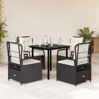 5-Delige Tuinset Met Kussens Poly Rattan