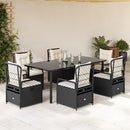 5-Delige Tuinset Met Kussens Poly Rattan