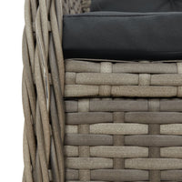 5-Delige Tuinset Met Kussens Poly Rattan