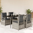 5-Delige Tuinset Met Kussens Poly Rattan