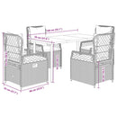 5-Delige Tuinset Met Kussens Poly Rattan