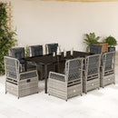 5-Delige Tuinset Met Kussens Poly Rattan