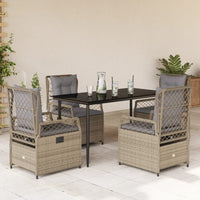 5-Delige Tuinset Met Kussens Poly Rattan