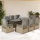 5-Delige Tuinset Met Kussens Poly Rattan