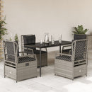 5-Delige Tuinset Met Kussens Poly Rattan