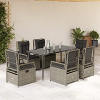 5-Delige Tuinset Met Kussens Poly Rattan