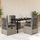 5-Delige Tuinset Met Kussens Poly Rattan