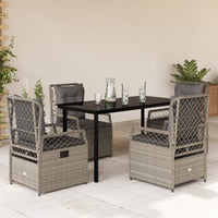 5-Delige Tuinset Met Kussens Poly Rattan