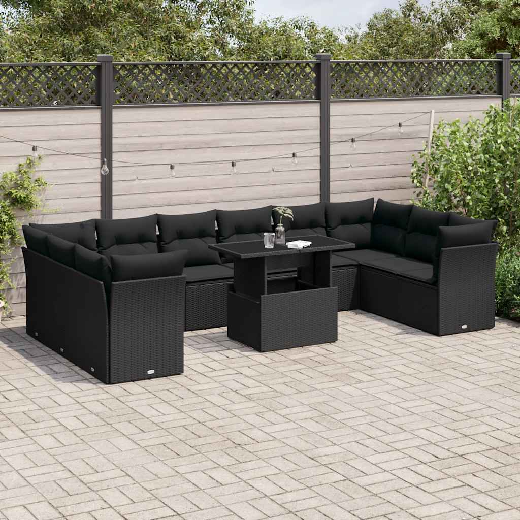 1 Tuinset Met Kussens Poly Rattan