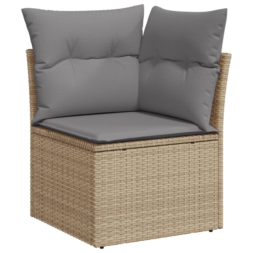 1 Tuinset Met Kussens Poly Rattan