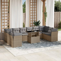 1 Tuinset Met Kussens Poly Rattan