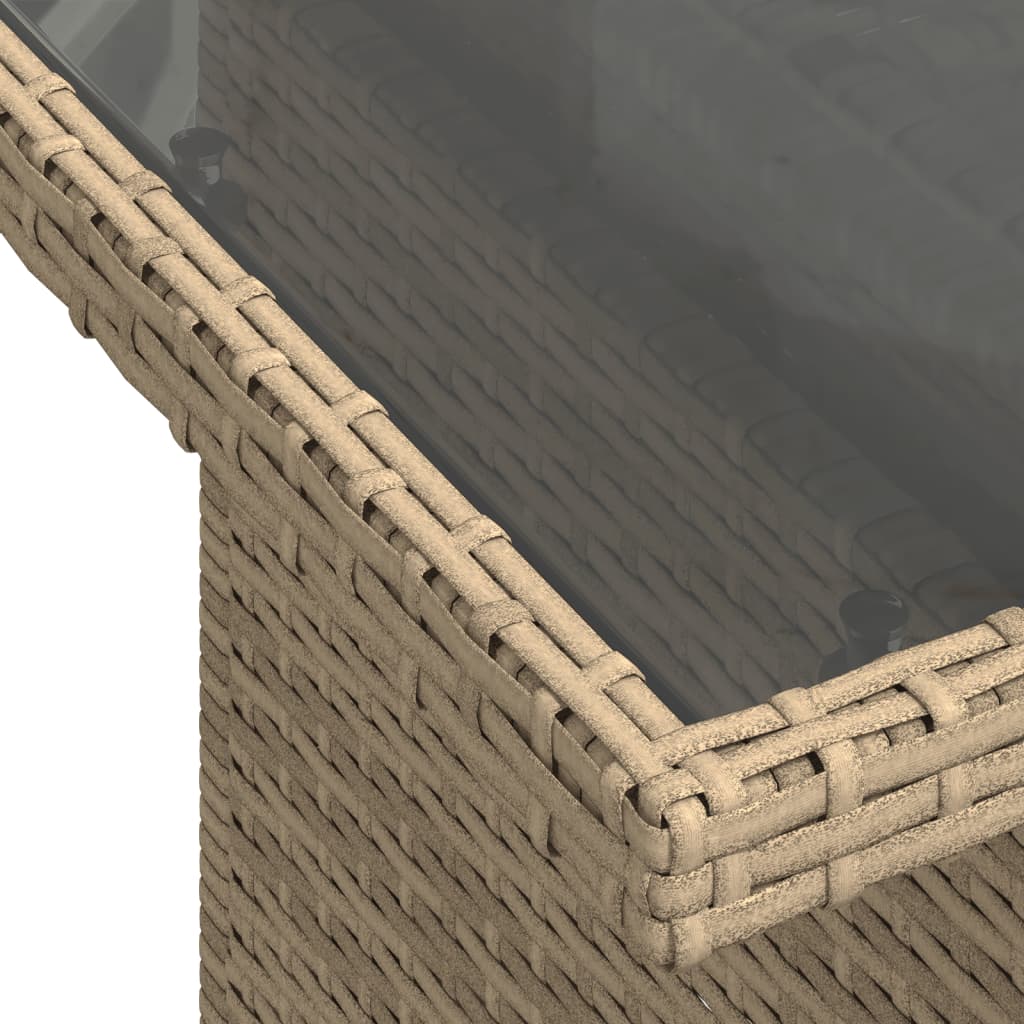 1 Tuinset Met Kussens Poly Rattan