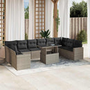 1 Tuinset Met Kussens Poly Rattan