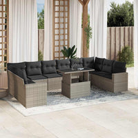 1 Tuinset Met Kussens Poly Rattan