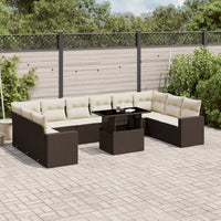 1 Tuinset Met Kussens Poly Rattan