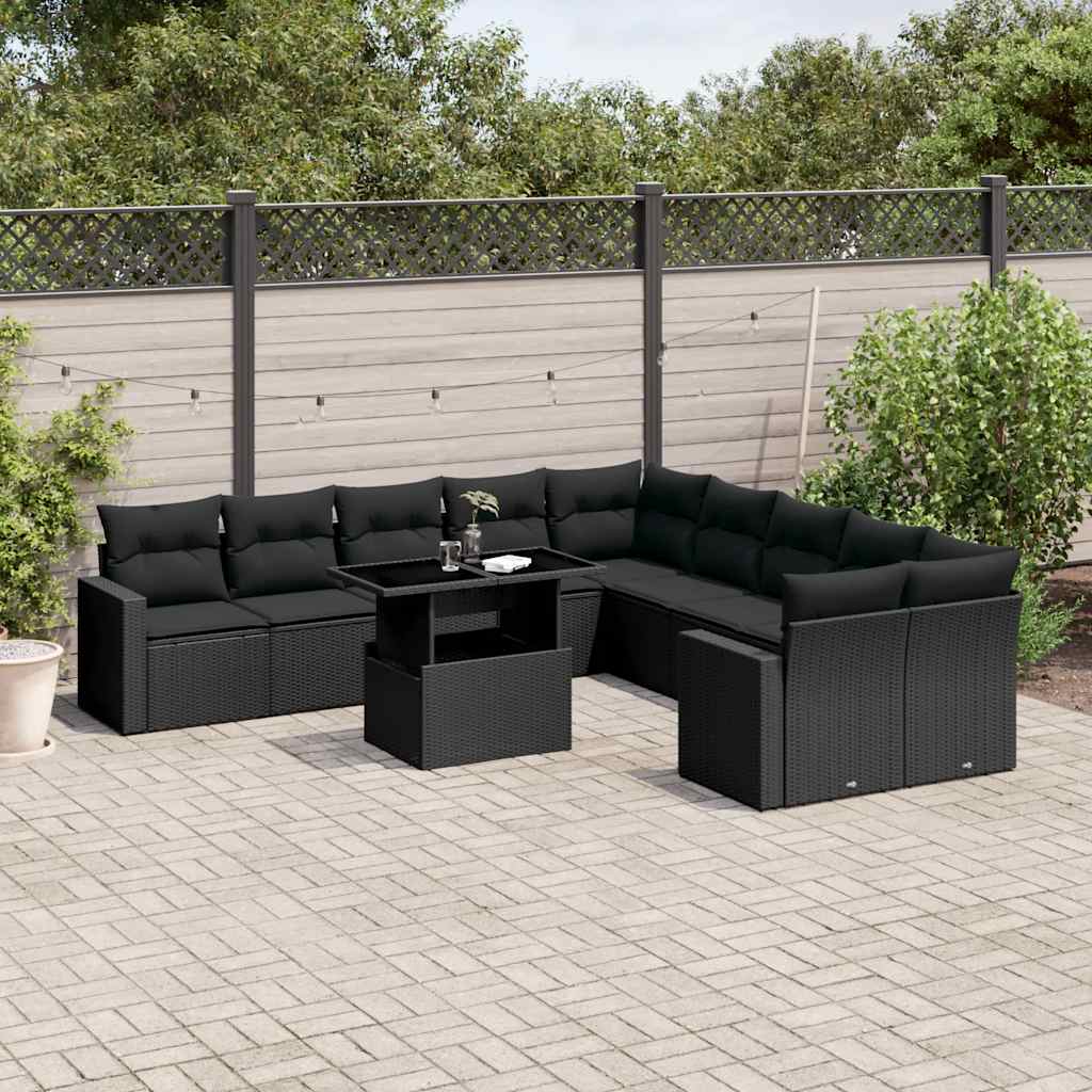 1 Tuinset Met Kussens Poly Rattan