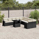 1 Tuinset Met Kussens Poly Rattan