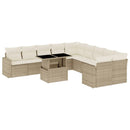 1 Tuinset Met Kussens Poly Rattan