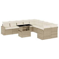 1 Tuinset Met Kussens Poly Rattan