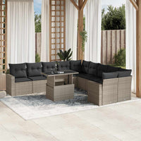 1 Tuinset Met Kussens Poly Rattan