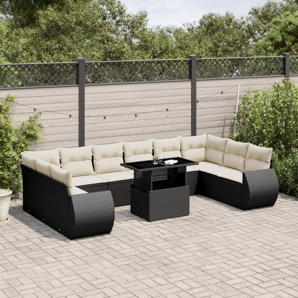 1 Tuinset Met Kussens Poly Rattan