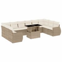 1 Tuinset Met Kussens Poly Rattan
