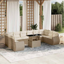 1 Tuinset Met Kussens Poly Rattan