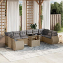 1 Tuinset Met Kussens Poly Rattan