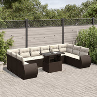 1 Tuinset Met Kussens Poly Rattan