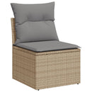 1 Tuinset Met Kussens Poly Rattan