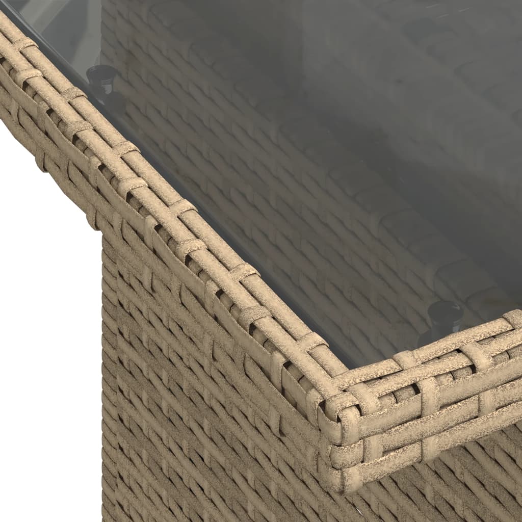 1 Tuinset Met Kussens Poly Rattan
