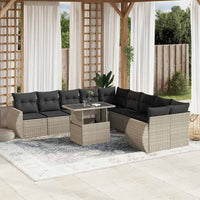 1 Tuinset Met Kussens Poly Rattan
