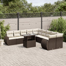1 Tuinset Met Kussens Poly Rattan
