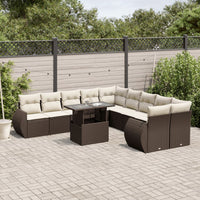 1 Tuinset Met Kussens Poly Rattan