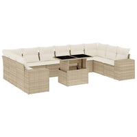 1 Tuinset Met Kussens Poly Rattan