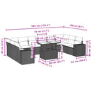 1 Tuinset Met Kussens Poly Rattan