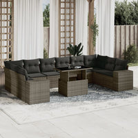 1 Tuinset Met Kussens Poly Rattan