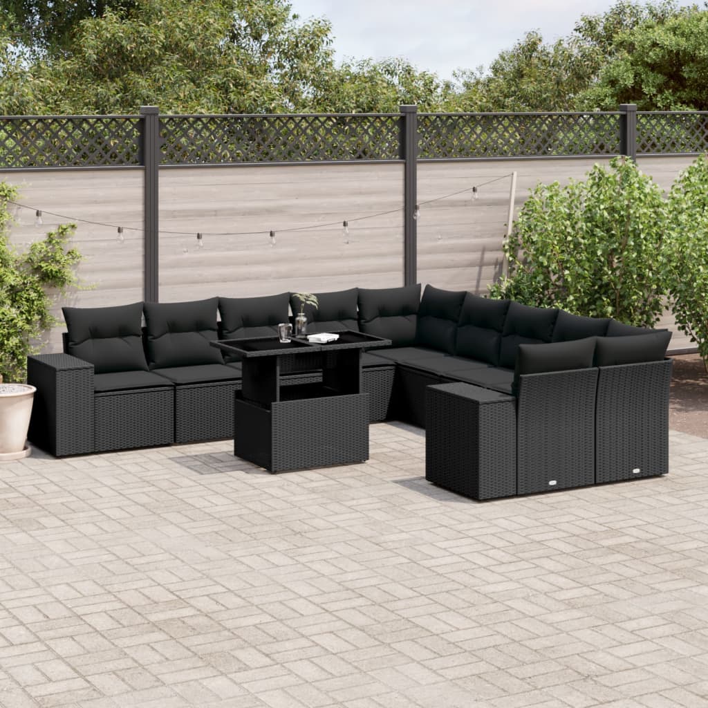 1 Tuinset Met Kussens Poly Rattan