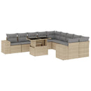 1 Tuinset Met Kussens Poly Rattan