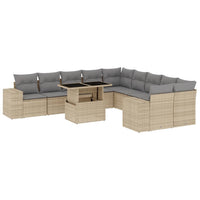 1 Tuinset Met Kussens Poly Rattan