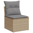 1 Tuinset Met Kussens Poly Rattan