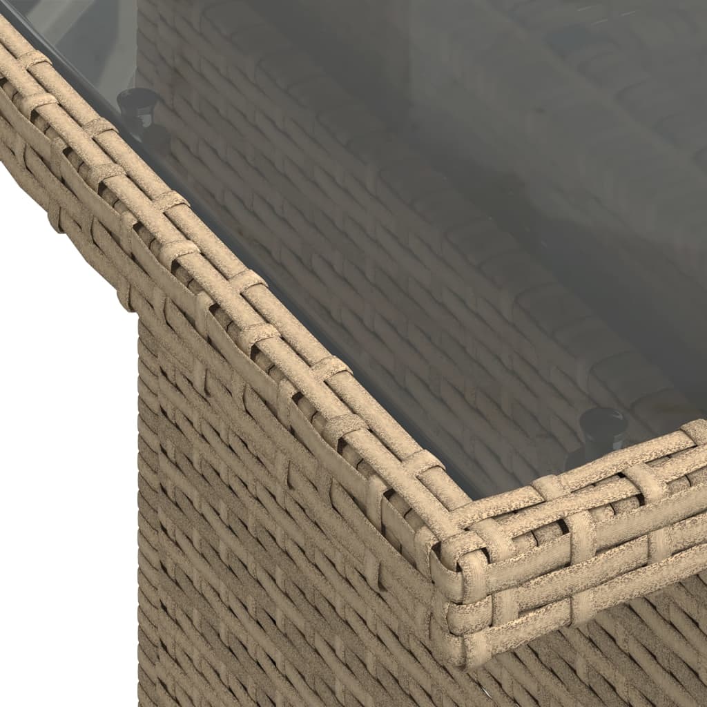 1 Tuinset Met Kussens Poly Rattan