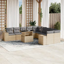 1 Tuinset Met Kussens Poly Rattan