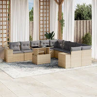 1 Tuinset Met Kussens Poly Rattan