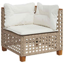 1 Tuinset Met Kussens Poly Rattan Beige