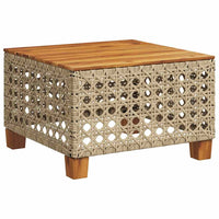 1 Tuinset Met Kussens Poly Rattan Beige